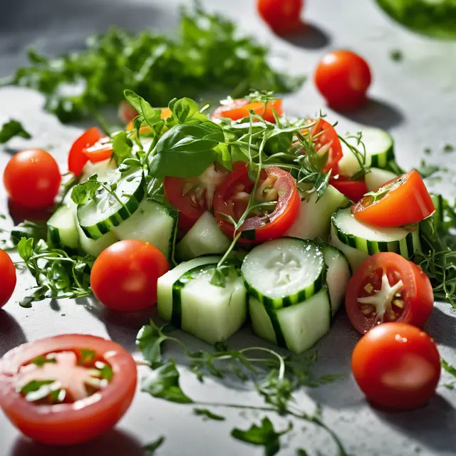 Foto de Cucumber and Tomato Salad with Rucola