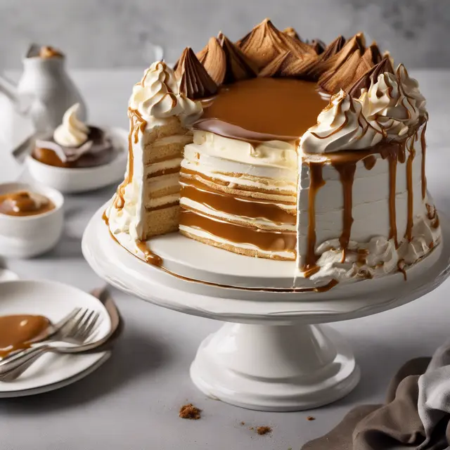 Foto de Burnt Caramel Cake with Whipped Cream Frosting