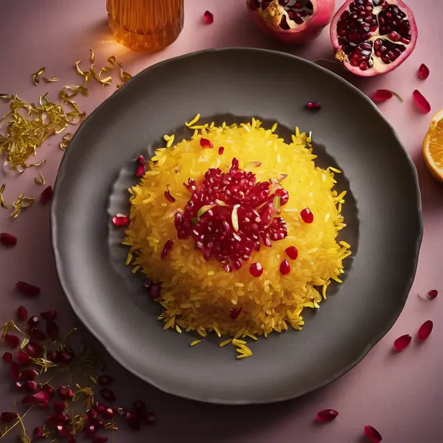 Foto de Rice with Pomegranate Seeds and Champagne