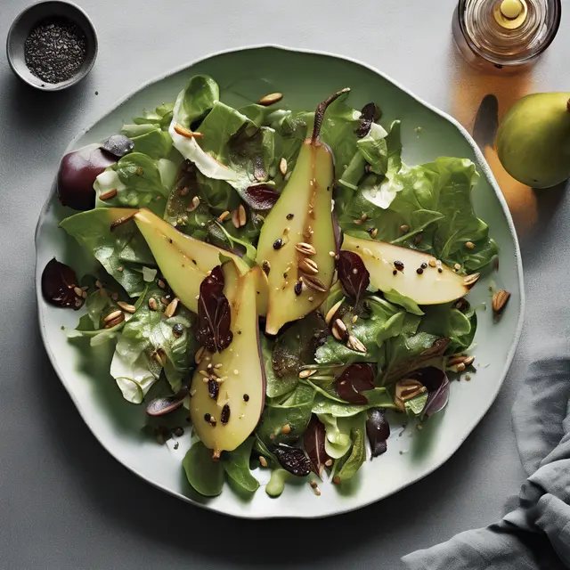 Foto de Green Salad with Roasted Pears