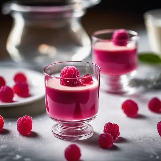 Foto de Raspberry Panna Cotta Gelatin Dessert