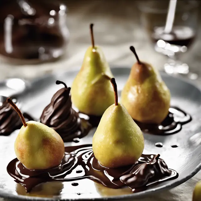 Foto de Helen's Beautiful Pears (Pears with Chocolate Sauce)