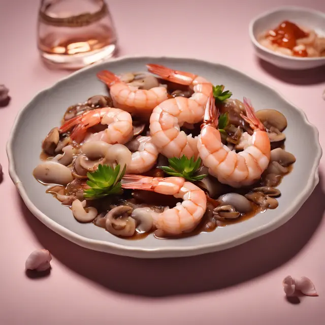 Foto de Shrimp with Shimeji Mushroom