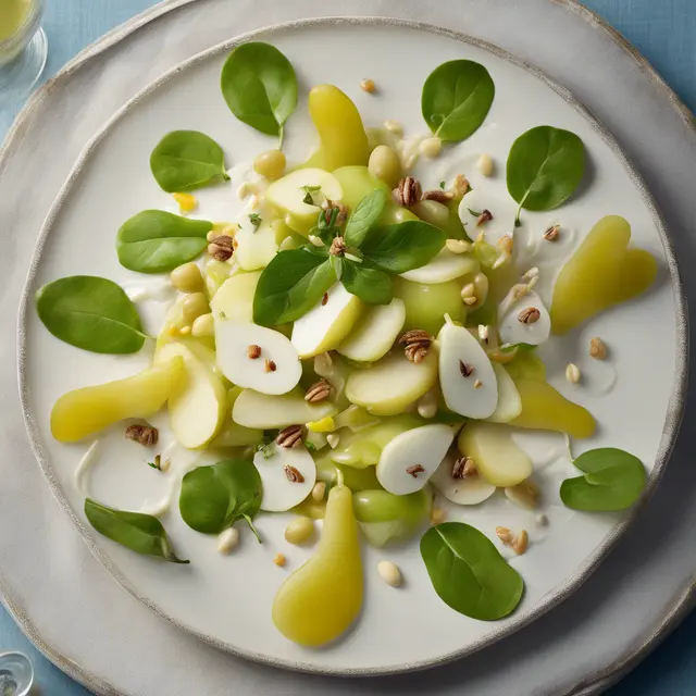 Foto de Pear, Lima Bean, and Lemon Cream Salad