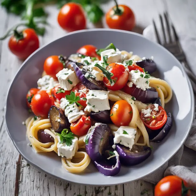 Foto de Eggplant Pasta with Tomato and Ricotta