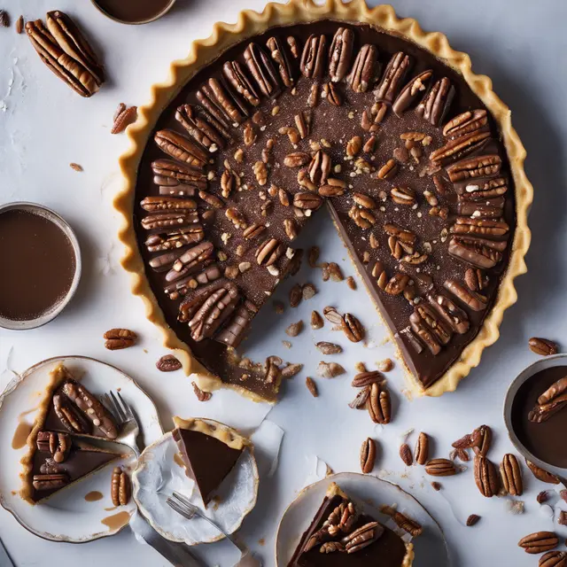 Foto de Salted Pecan Milk Chocolate Tart