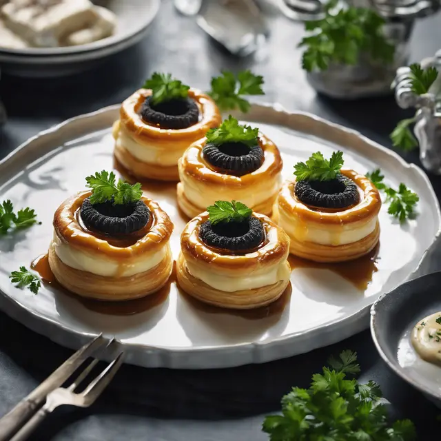 Foto de Cheese Vol-au-Vent with Caramel Sauce