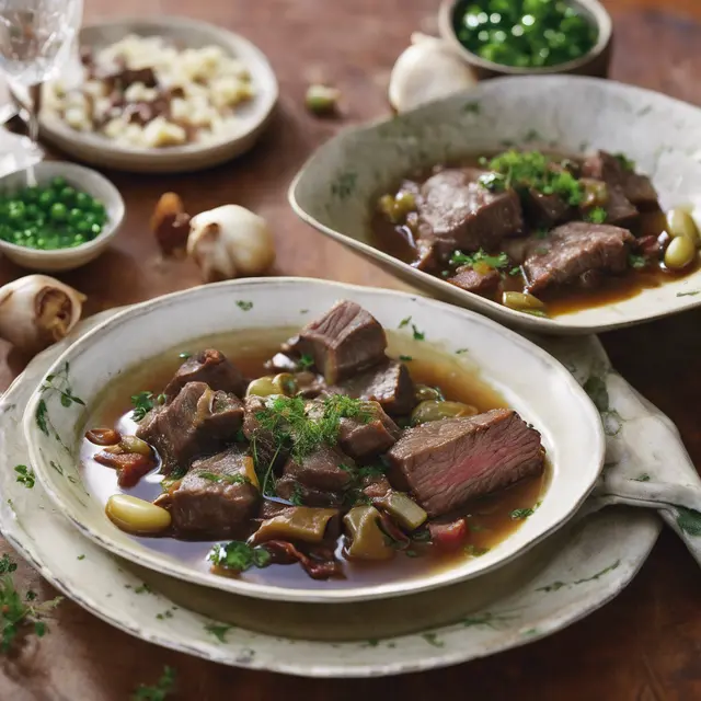 Foto de Braised Beef with Onions, Garlic, and Olives