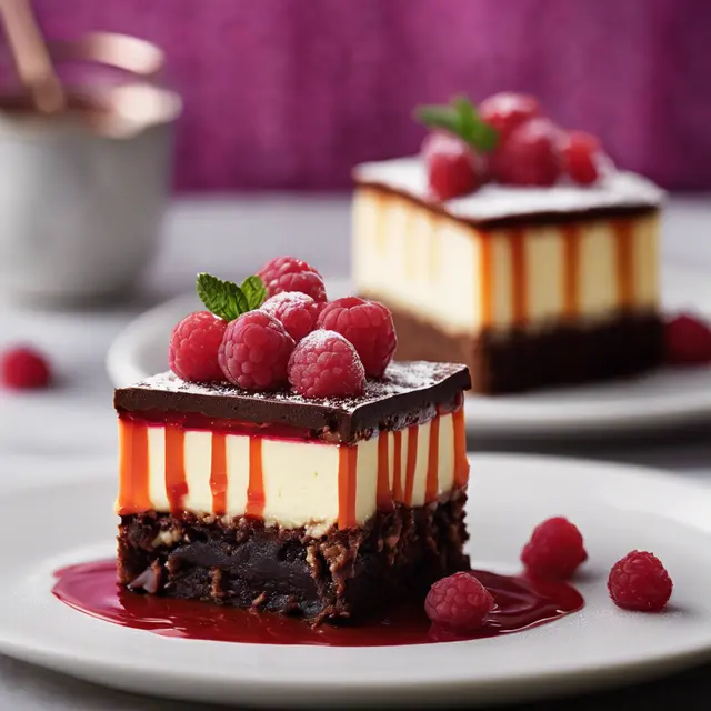 Foto de Raspberry Cheesecake with Brownie