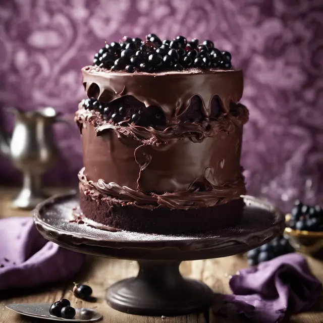 Foto de Creamy Chocolate Cake with Black Currant