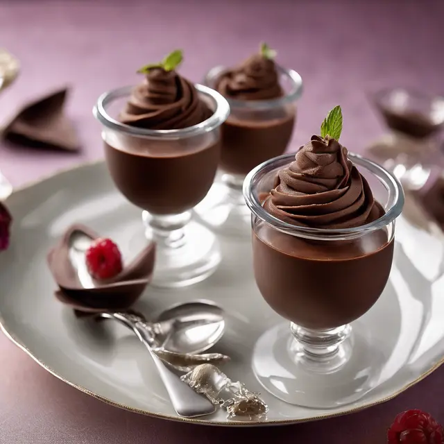 Foto de Chocolate Mousse Cups with Damascus Compote