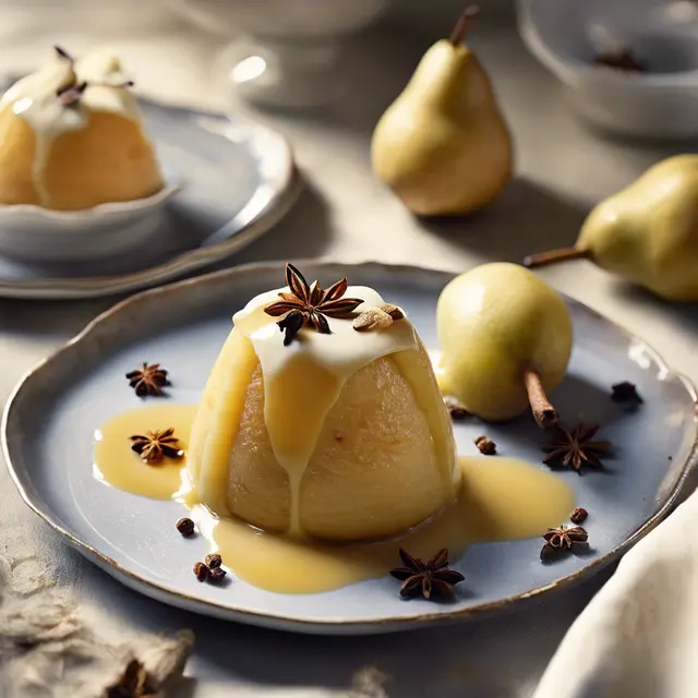 Foto de Pear Puddings with Spices (served with English Cream)