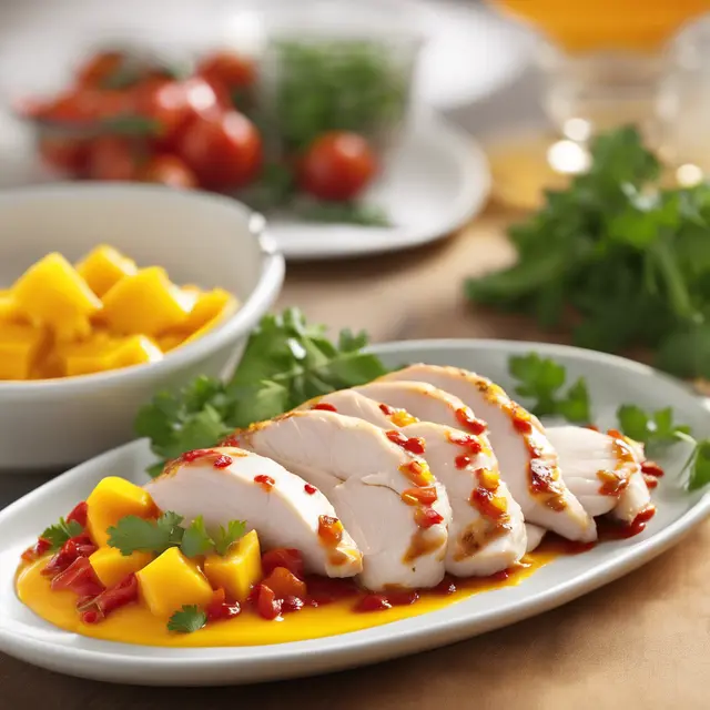 Foto de Chicken Breast with Pimento and Mango Sauce