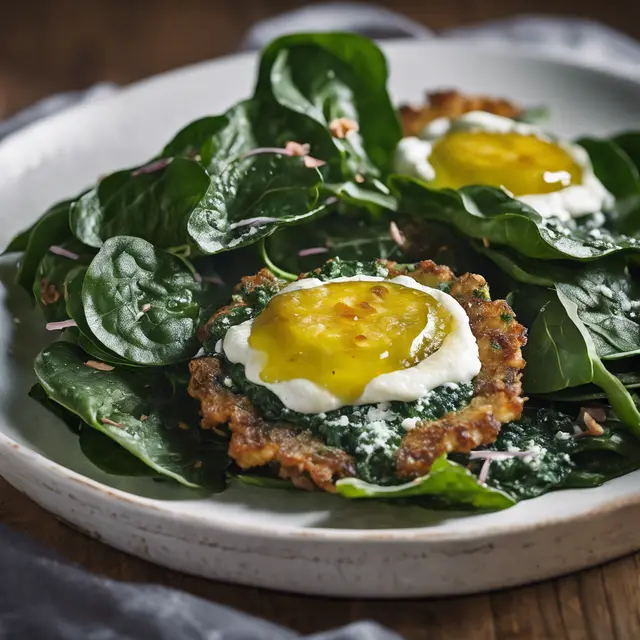 Foto de Spinach with Spinach Fritter