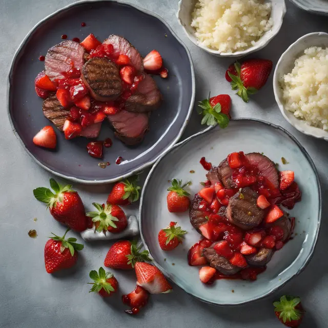 Foto de Strawberry Relish with Mignon Filets