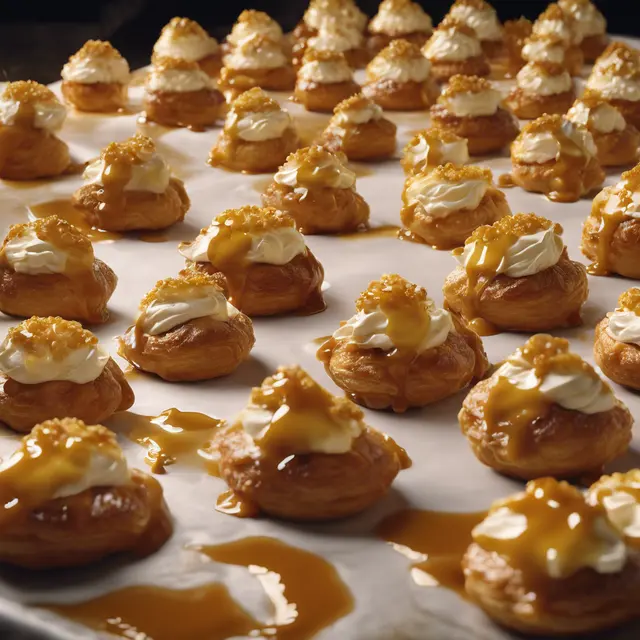 Foto de PÃssegos in Caramel Cream Puffs