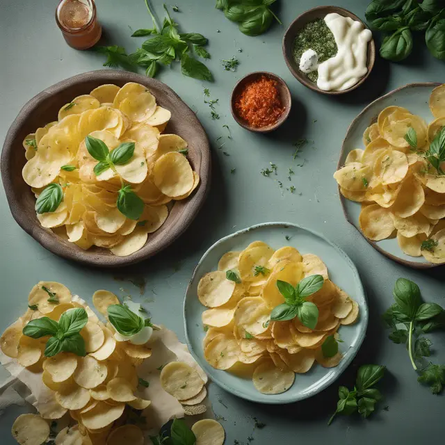 Foto de Black Olive Pesto and Herb Pasta with Potato Chips