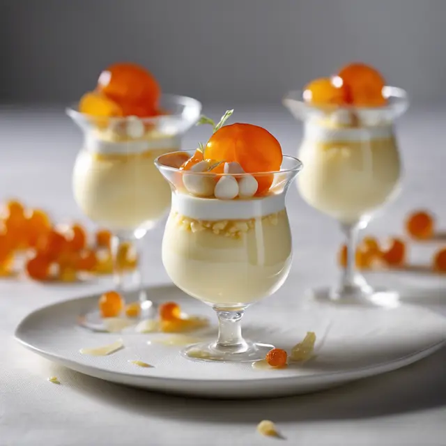 Foto de White Chocolate Panna Cotta with Physalis Gelée