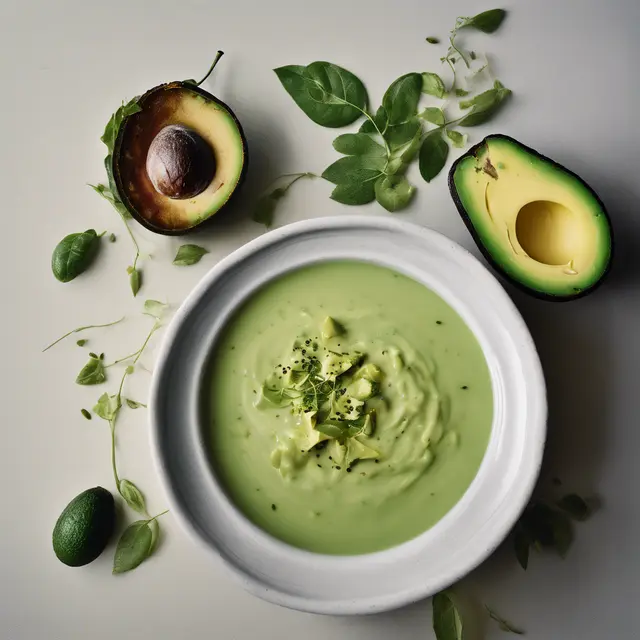 Foto de Avocado Soup with Manjerica