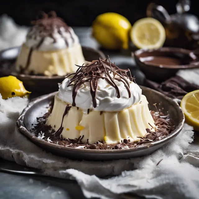 Foto de Coconut, Lemon, and Chocolate Frozen Pudding