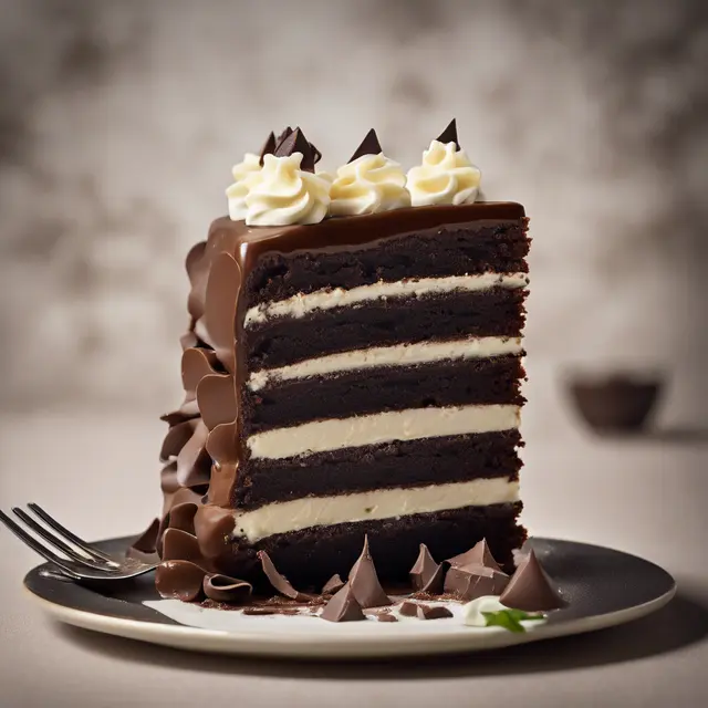 Foto de Chocolate Cake with Vanilla Cream Filling