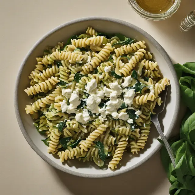 Foto de Whole Wheat Fusilli with Zucchini, Ricotta, and Spinach