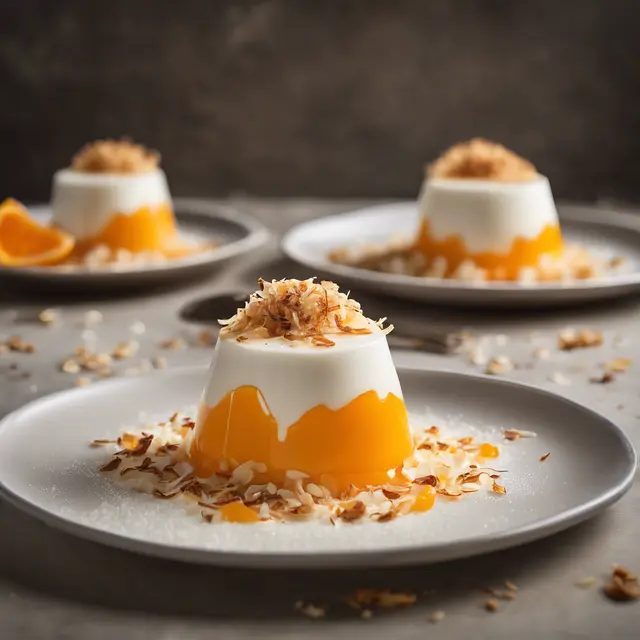 Foto de Yogurt Panna Cotta with Orange Syrup and Crunch