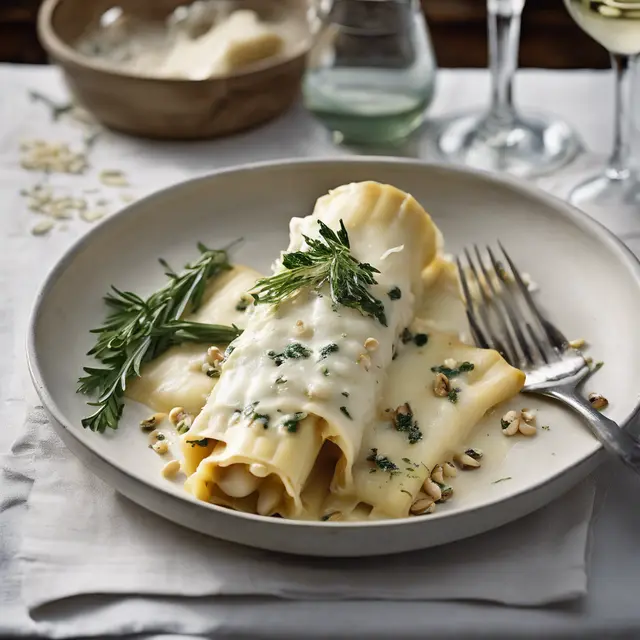 Foto de Cod and Pine Nut Cannelloni with Mascarpone Cream