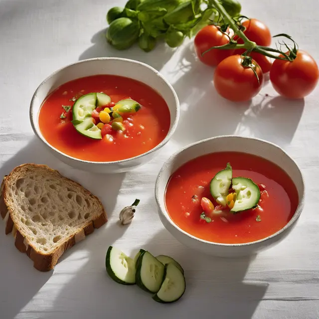 Foto de Chilled Gazpacho Recipe - Typical Spanish Soup