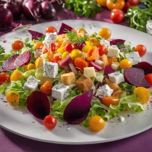 Foto de Rainbow Salad with Croutons