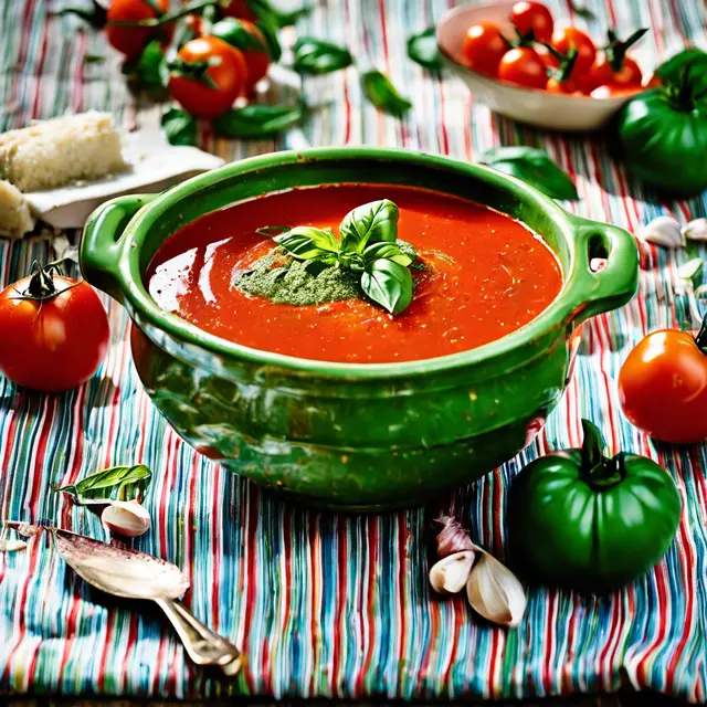 Foto de Roasted Tomato Soup with Basil Pesto