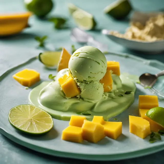 Foto de Mate Ice Cream with Mango and Lime