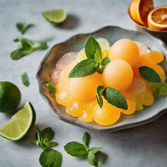 Foto de Sage and Citrus Sorbet with Fresh Fruits