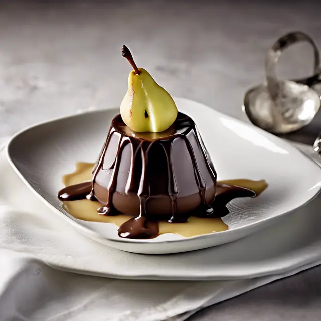 Foto de Chocolate Pudding with Pear Liqueur Sauce