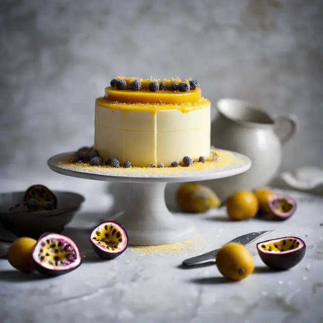 Foto de White Chocolate Mousse Cake with Passionfruit