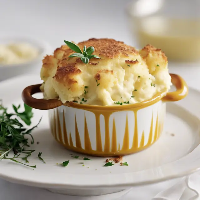 Foto de Mashed Potato Soufflé with White Sauce