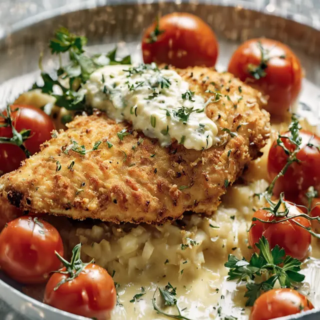 Foto de Breaded Chicken with Manioc Gratinado