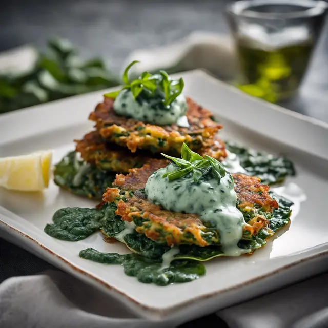 Foto de Spinach Fritters with Spinach Sauce