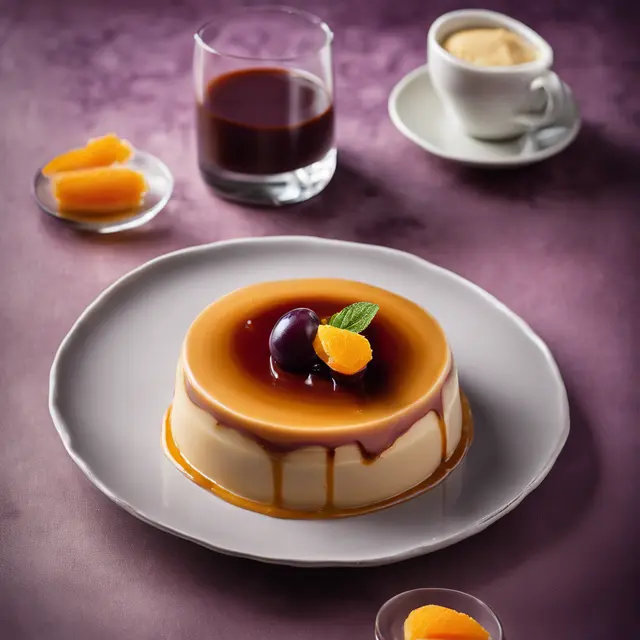 Foto de Caramel Pudding with Plum Sauce