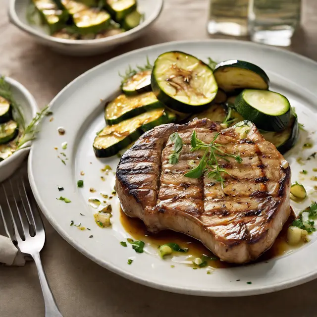 Foto de Grilled Pork Chop with Zucchini