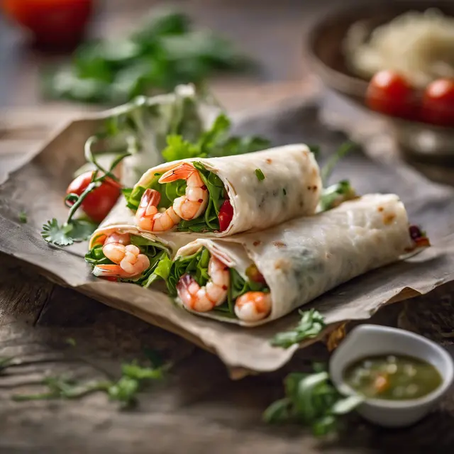 Foto de Shrimp and Tomato-Cherry Wrap