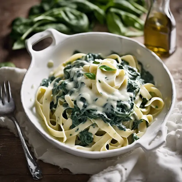 Foto de Spinach Fettuccine with Cream Sauce