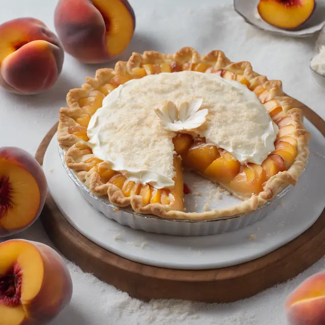 Foto de Peach Cream Pie with Abacaxi and Coconut