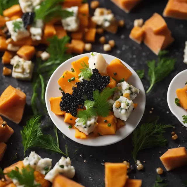 Foto de Sweet Potato Salad with Cod and Caviar