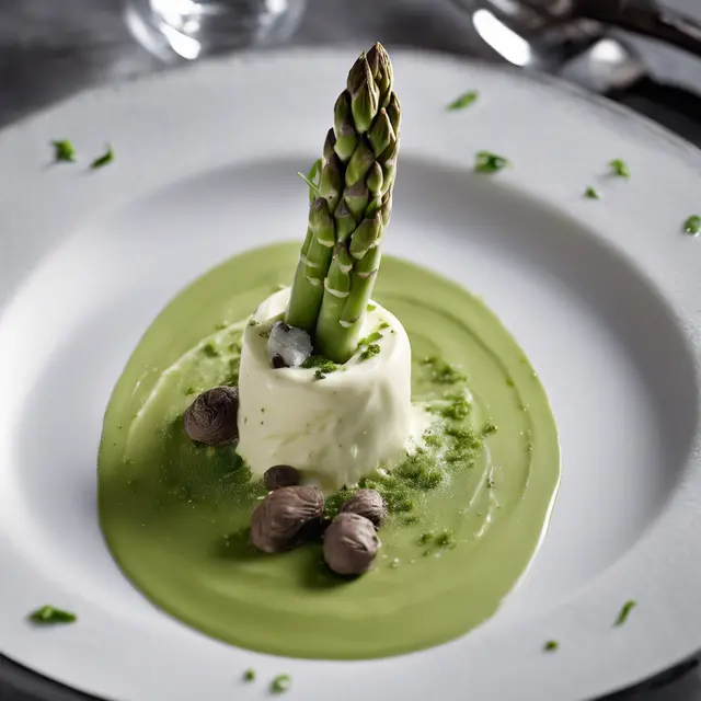 Foto de Creamy Asparagus with Truffle Foam