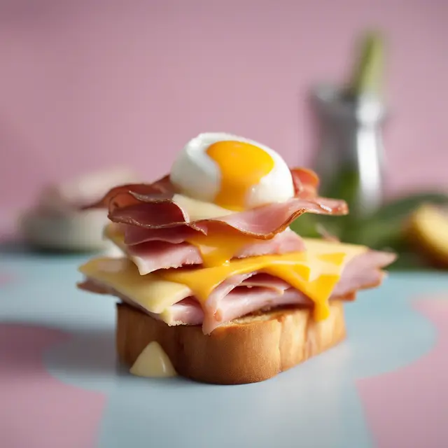 Foto de Tropical Toast with Cheese, Ham, and Pineapple