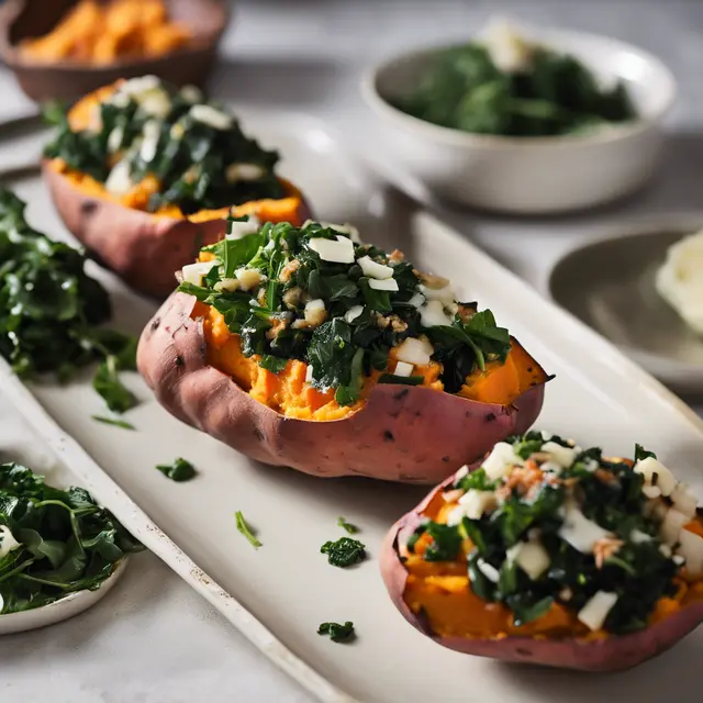 Foto de Stuffed Sweet Potatoes with Turnip Greens