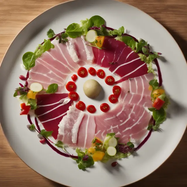 Foto de Pupunha Carpaccio with Lula Salad