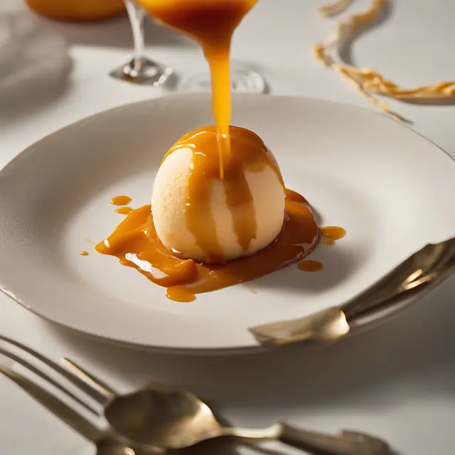 Foto de Orange Sorbet with Caramel Sauce