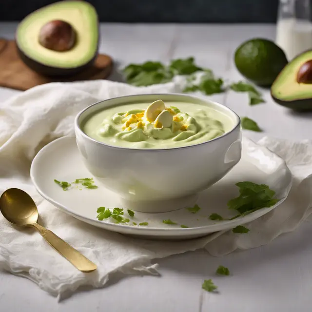 Foto de Sour Cream and Avocado Soup with Cream Cheese